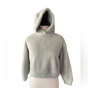Love, Fire mint green -faux fur girls hoodie size large